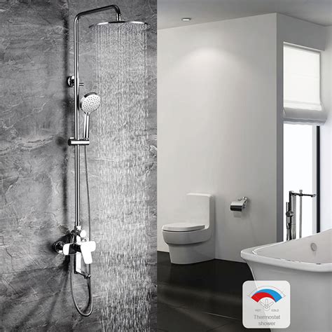Bathroom Accessories Rainfall Shower Head Set System Brass Chrome Bath