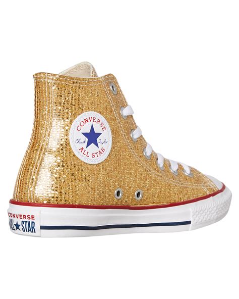 Converse pink sparkly rhinestone sneakers nwob size 9.5. Converse Kids Chuck Taylor Sparkle Shoe - Gold | SurfStitch
