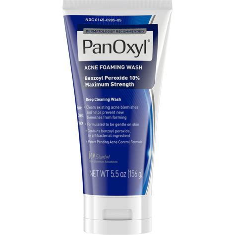 Panoxyl Max Strength Acne Foaming Wash Face And Body 10 Benzoyl