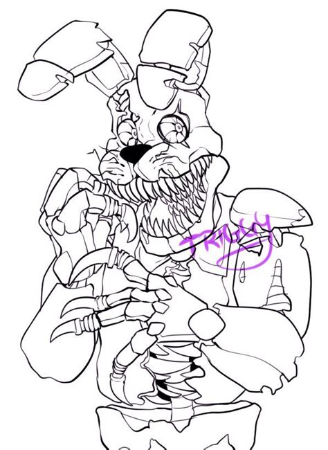 You can now print this beautiful fnaf bonnie coloring page or color online for free. Nightmare Bonnie speedpaint included | Five Nights At ...
