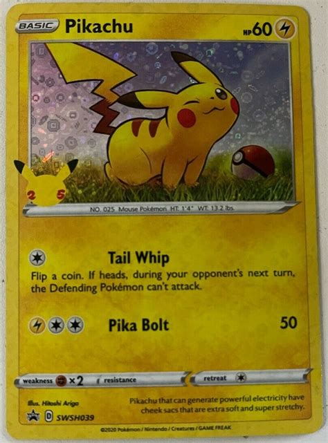 Mavin 2020 Basic Pikachu Hp 60 Pokemon Card