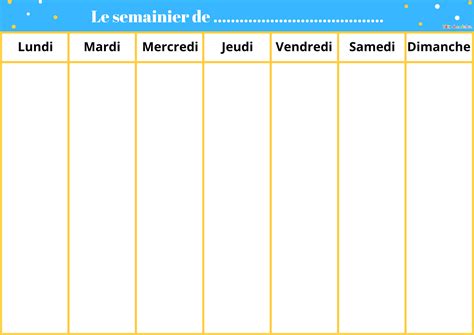 Le Semainier Montessori à Imprimer Gratuitement Tête à Modeler