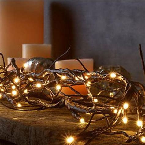 Electric Lighted Willow Garland Iron Accents Willow Garland