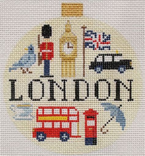 Girly travel patterns counted cross stitch 11ct 14ct 18ct diy chinese cross stitch kits embroidery needlework sets. Kirk & Bradley London needlepoint ornament | Needlepoint ...
