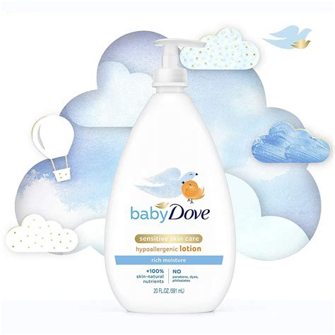 Baby Dove Sensitive Skin Care Body Lotion For Delicate Baby Skin Rich