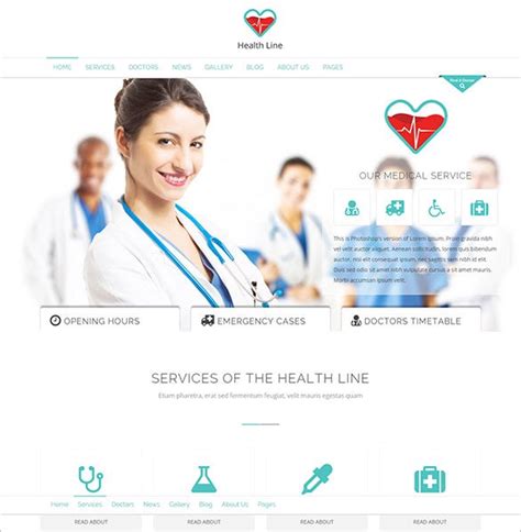 Medical Template Bootstrap Free Printable Templates