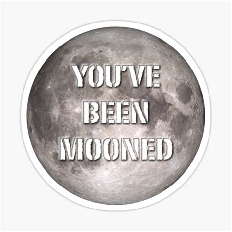 You Ve Been Mooned Sticker By BigAl3D Redbubble