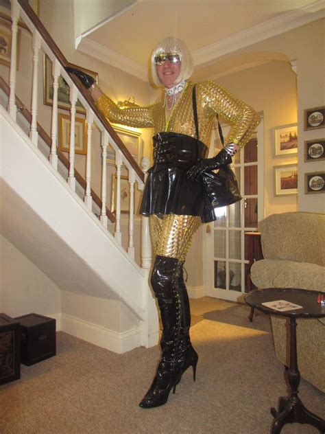 gold catsuit thigh boots latex skirt and feeling horny m… flickr