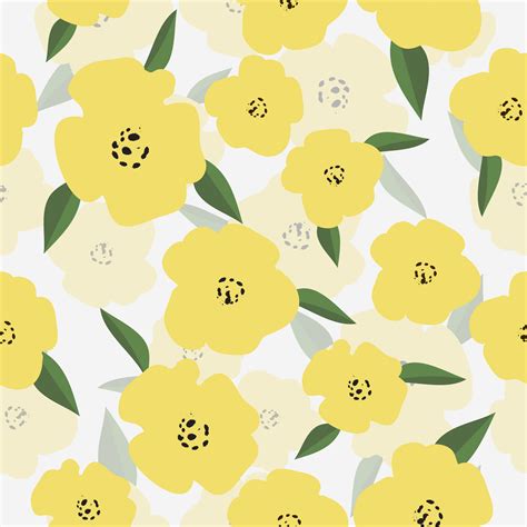 Fresh Yellow Flowers Pattern 1060043 Vector Art At Vecteezy
