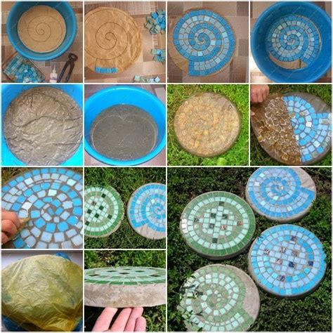 Diy Mosaic Stepping Stones For The Garden Pictures Photos And Images