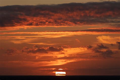 Wallpaper Sunset Sun Clouds Horizon Dark Hd Widescreen High
