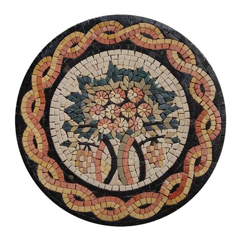 Have you ever made a photo mosaic with circular tiles? Circular Tree Of Life (Yellow) Marble Stone Mosaic Art ...