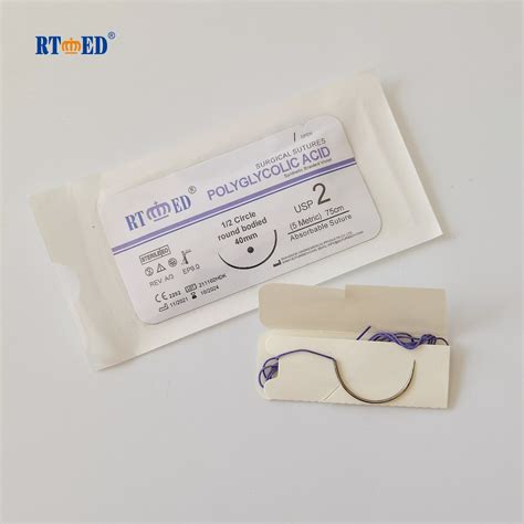 Absorbable Surgical Suture Pga Thread With Surgical Needle China Silk