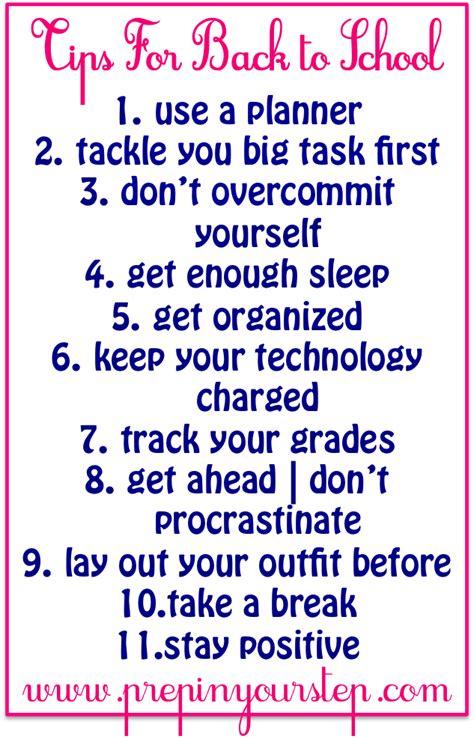 Prep In Your Step Back To School Tips Back To School Hacks High