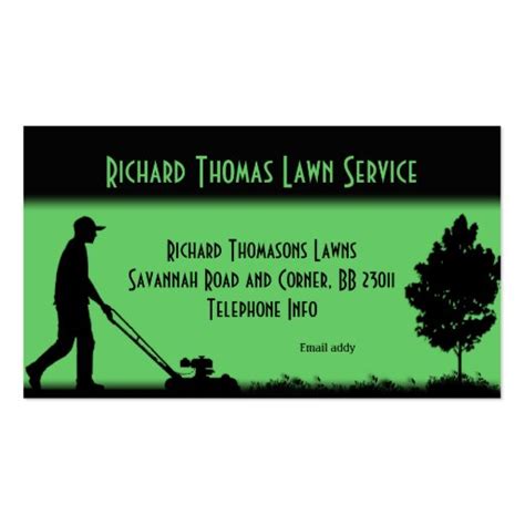 Lawn service business card examples for create custom design. Lawn Service Landscape Business Card | Zazzle