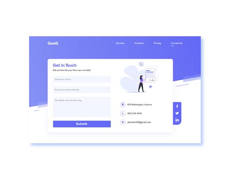 Contact Us Page Ui Design In Adobe Xd By Mehedi Hasan On Dribbble