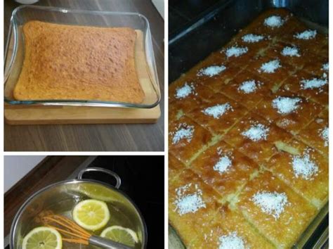 Mehl und backpulver mischen und in eine schüssel sieben, den hartweizengrieß und das salz dazugeben. Revani Griechischer Kuchen Rezept