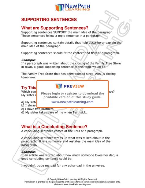 22 5001 22 Supporting Sentences What Are Supporting Sentences