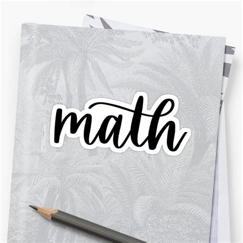 Math Folderbinder Sticker Sticker By Rt Lettering Redbubble