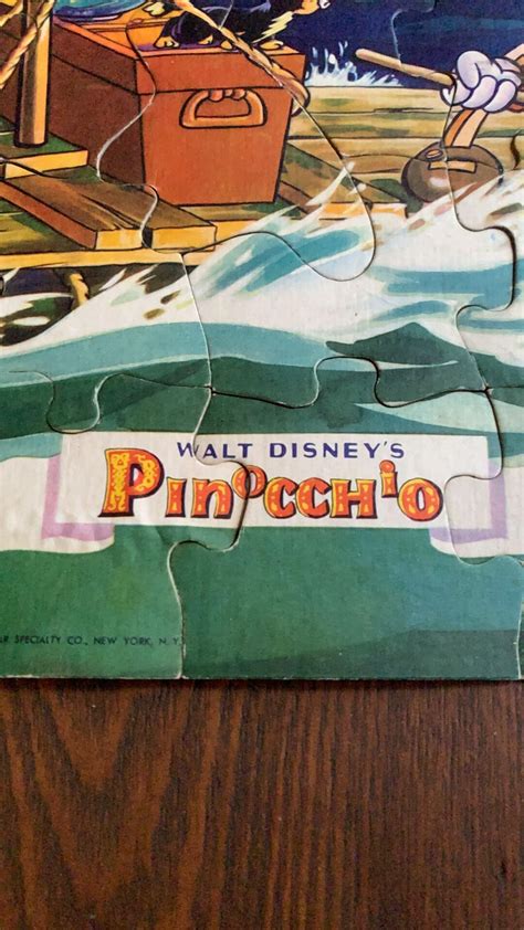 Vintage Puzzle Walt Disney Pinocchio Jigsaw Puzzle Unique Etsy