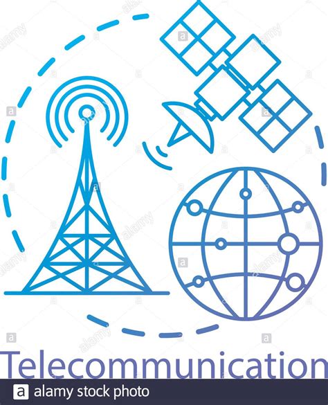 Telecommunication Concept Icon Overall Wireless Network Satellite
