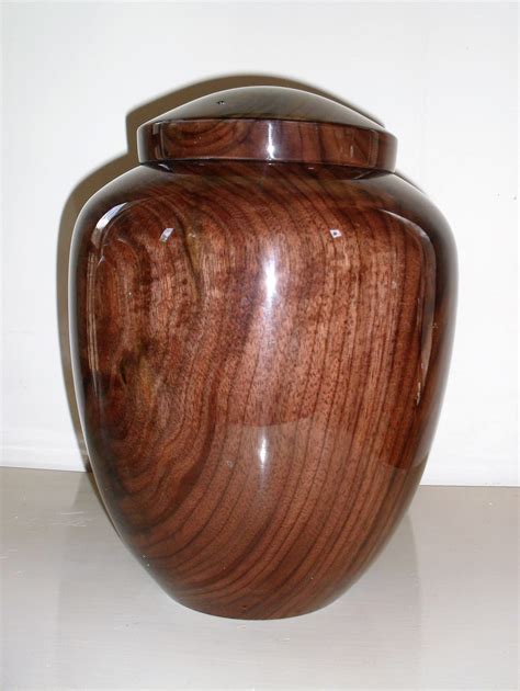Handmade Black Walnut Cremation Wooden Urn For Ashes Handmade