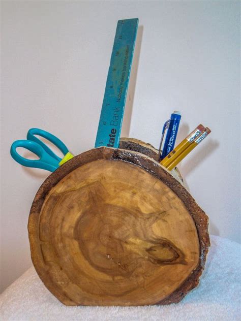 Rustic vase/pen and pencil holder by TheLogShop on Etsy, $15.00 | Rustic vase, Pencil holder, Rustic