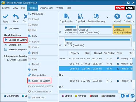 How To Check File System Minitool Partition Wizard Tutorial