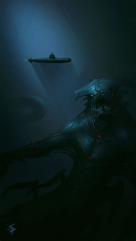 Artstation Sea Monster Aleksandr Plihta Sea Monster Art Dark