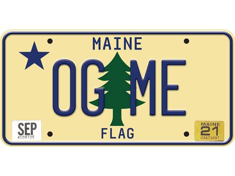 Maine Original Flag License Plate By Kim Slawson On Dribbble