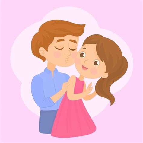 Premium Vector Kissing Couple For International Kissing Day