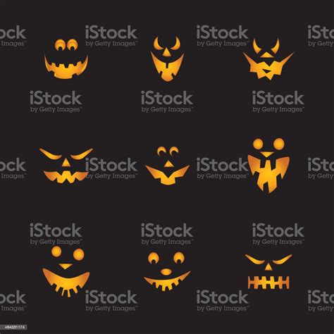 Halloween Pumpkins Icon Set Stock Illustration Download Image Now