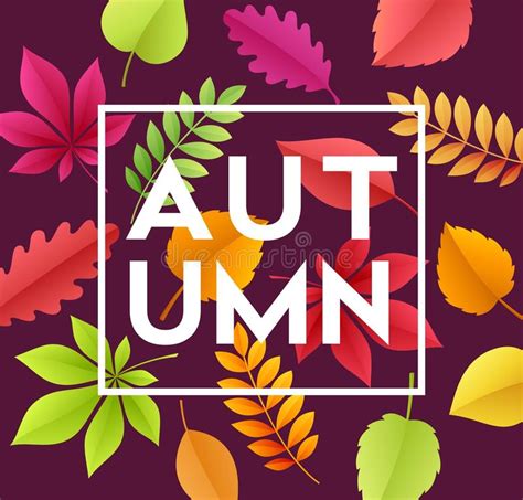 Autumn Banner Background With Paper Fall Leaves Vector Illustration
