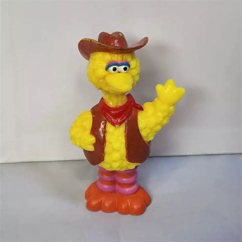 Sesame Street Big Bird Cowboy Costume Outfit 3 Pvc Figure Toy By Jhp