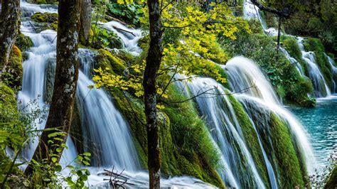 Croatia Lakes Waterfalls Plitvice Lakes National Park Croatia