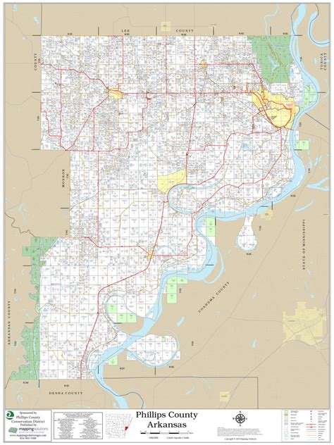 Phillips County Arkansas 2020 Wall Map Mapping Solutions