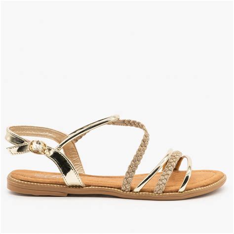 Glitzy Strappy Braided Sandals Forever Shoes Serena 22 Shoetopia