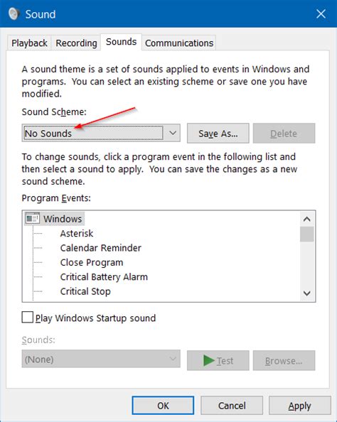 How To Turn Off Notification Sounds In Windows 10