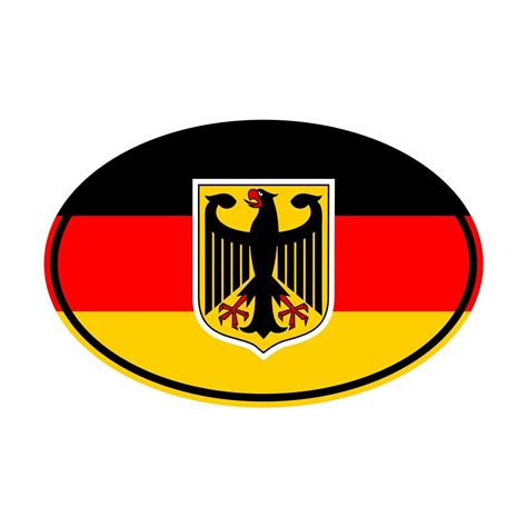 Aufkleber Länderkennzeichen Deutschland Bundesadler Sticker Flagg