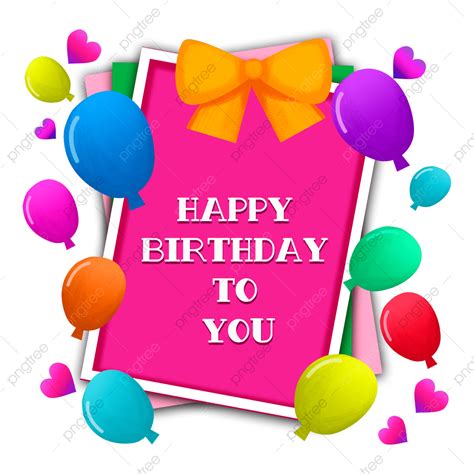 Happy Birthday Card Birthday Clipart Happy Birthday English Png
