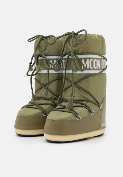 moon boot icon unisex vinterstøvler khaki zalando no