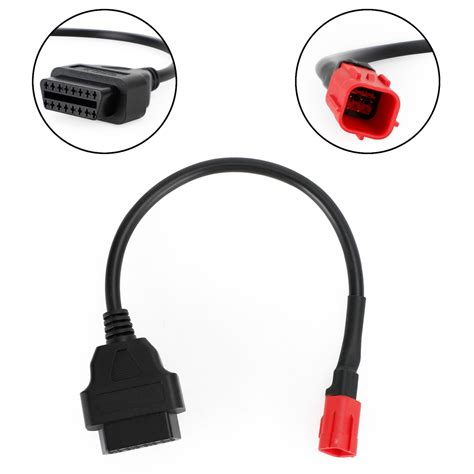 Obd2 Motorcycle Cable For Honda 6 Pin Plug Diagnostic Cable To 16 Pin