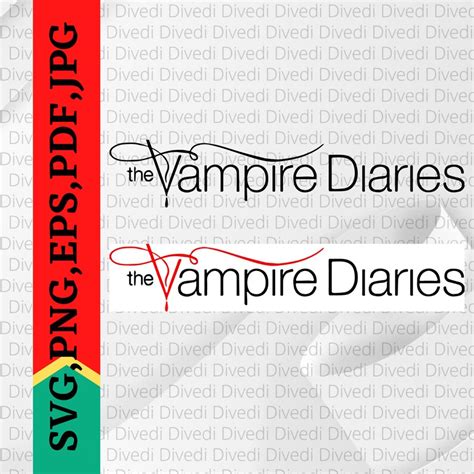 The Vampire Diaries Logo Svg Png File For Cricut T Shirt Etsy Canada