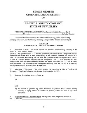 Operating agreement (short form) (#12) submitted by john baird on april 13, 2013. 22 Printable single member llc operating agreement Forms ...