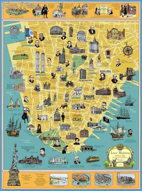 New York Map Landmarks Travelsfinderscom