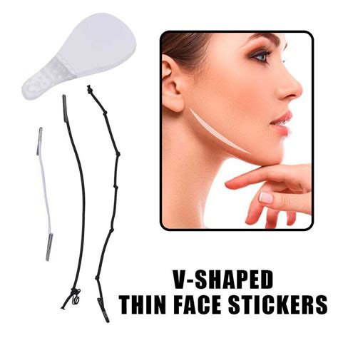 Pc Instant Face Neck Eye Lift Facelift Tapes And Bands V Shape Dark Hair Each Setincluding