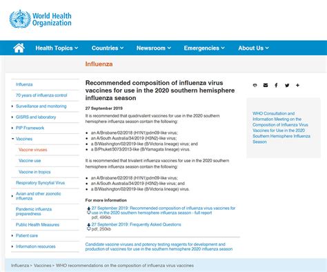 We did not find results for: Recommended composition of influenza virus vaccines for ...