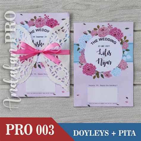 Jual PRO 003 Varian Doyleys Pita Cetak Undangan Pernikahan Rustic