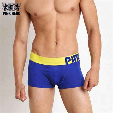 Pink Hero High Quality Cotton Mens Boxer Sexy Underwear Fashion Underpant Panties Shorts Man