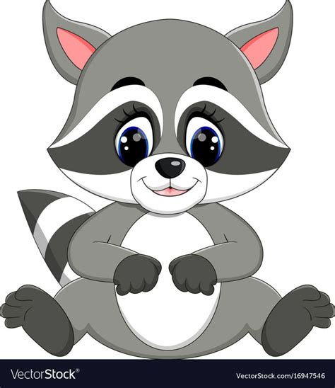 Illustration Of Baby Raccoon Cartoon Download A Free Preview Or High